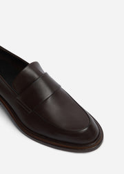 Moccasin Loafers in Calf Skin Leather - Chocolate - CO Collections
